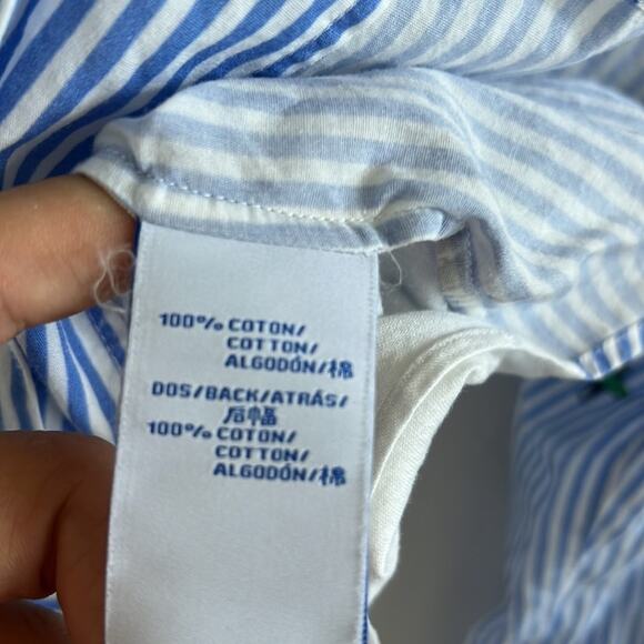 C Mira Mikati Surfing Bike Front Button Collar Blouse Top USA 8 - Picture 3 of 6